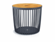 Clubo stůl s víkem 450x410 mm, 2v1, univerzální koš, bambusové víko, 50 litrů, antracitová barva