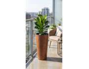 Květináč s vložkou TUBUS Slim Corten 400x762 mm, měď