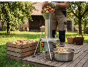 Drtič Strend Pro EFC-1, na ovoce, jablka, 1100 W, 15 litrů, 400 kg/h, 55x55x104 cm