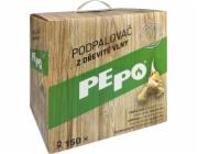 PE-PO® podpalovač z dřevité vlny, 150 ks, podpalovač na gril, kamna, krb, pec