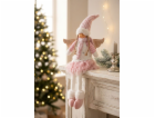MagicHome Vánoční figurka, Anděl s růžovou krátkou sukní,...