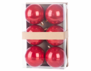 Koule MagicHome Vánoce, 6 ks, červené, na vánoční stromeček, 8 cm