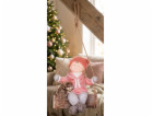 MagicHome Vánoční figurka, Holčička na houpačce s ježkem,...