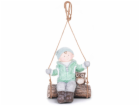 MagicHome Vánoční figurka, Chlapeček na houpačce se sovou...