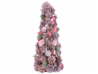 MagicHome Vánoční stromeček, zdobený, růžový, 40 cm