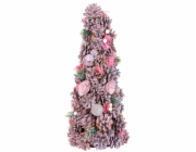 MagicHome Vánoční stromeček, zdobený, růžový, 40 cm