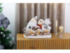 Dekorace MagicHome Vánoce, Santa, sob a sněhulák na saníc...