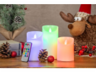 MagicHome Vánoční svíčky, sada 3 ks, LED, 3xAAA, pravý vo...