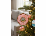 Dekorace MagicHome Christmas Candy Line, donut, hnědá, závěsná, 13 cm