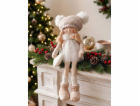MagicHome Vánoční dekorace, Děti, bílá, sedící, 22 cm