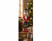 Figurka MagicHome Vánoce Woodeco, 38 cm, Louskáček s korunou, dřevo