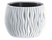 Květináč s vložkou SANDY Bowl 240, 238x161 mm, bílý