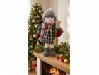 MagicHome Vánoční dekorace, Sněhulák s lyžemi, 50 cm