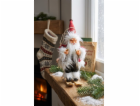 MagicHome Vánoční dekorace, Santa na lyžích, 18 cm