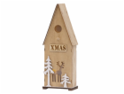 Dekorace MagicHome Christmas Woodeco, ptačí budka, 3 LED ...