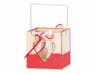 Dekorace MagicHome Christmas Woodeco, lucerna se sklem, b...