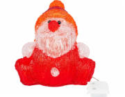 MagicHome Vánoční dekorace, Santa Claus, 30 LED, časovač, akryl, 3xAA, IP44, venkovní, 24x21x24 cm
