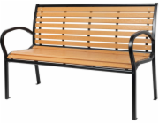 Lavička zahradní KIMBRA, 120x41x82 cm, ocel/plast