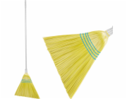 Koště MagicHome 3806Y, SorgoSkew, žluté, násada 153 cm, Alu, šikmé