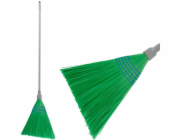 Koště MagicHome 3805G, Sorgo, zelené, kovová násada 148 cm