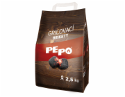 Brikety PE-PO®, 2.5 kg, dřevěné, na grilování