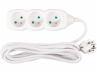 Kabel DG-F803B L-3 m, prodlužovací kabel, bílý, 3x zásuvka