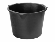 Kbelík ReCycled® 20 litrů, stavební kbelík s výlevkou, plast, černý