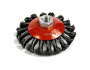 Strend Pro kartáč TCB-504 100 mm, kulatý, miska, opletení, M14x2, drát 0,5 mm