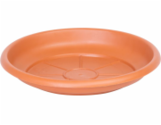 Podložka pod květináč ICS ERICA kulatá, barva terakota, plast, 14 cm