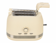 Guzzini Sous Chef Toaster  with Folding Tongs, cream