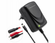 Qoltec Nabíječka AGM GEL STD | Nabíječka 6V/12V | 6W | 5,5x2,1 | Kabel 1,8 m