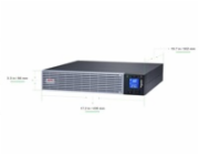 APC Easy UPS On-Line, 2000VA/1800W Li-ion Rack/Tower 2U, 230V, 6 IEC C13 outlets, Intelligent Card Slot, W/ rail kit