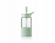 NoName BUYDEEM Přenosná skleněná láhev s brčkem 550ml, model DG425, barva Cozy Greenish