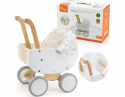 Viga Toys VIGA Dřevěný kočárek pro panenky s gondolou