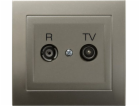 Ospel R/TV terminál Anténní zásuvka 2,5-3DB Satin Light K...