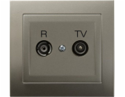 Ospel R/TV terminál Anténní zásuvka 2,5-3DB Satin Light KIER OSPEL