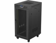 Lanberg FF01-6824-23BL rack 24U Volně stojící rack Černá