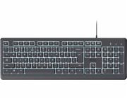 Trust Primo Beleuchtete klávesnice Domov/kancelář USB QWERTY Americká angličtina Černá