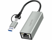 LogiLink Adaptér USB-C na gigabitový Ethernet + USB