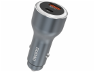 Dudao USB-A USB-C PD QC LED nabíječka do auta 120W - šedá...