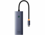 Baseus Dokovací stanice UltraJoy Series s 5 porty, vesmírně šedá? Type-C na HDMI 4K@30Hz*1 + USB 3.0*4?