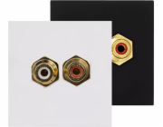Audac AUDAC CP45RCA/W Připojovací deska RCA 45 x 45 mm Bílá verze