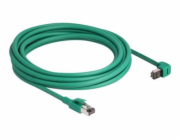 Delock PROFINET - Patch kabel - RJ-45 (M) do RJ-45 (M) pravoúhlý - 5 m - 7 mm - SF/UTP - CAT 6 - zelená