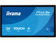 iiyama ProLite T2455MSC-B2 - LCD monitor - 24" (23.8" zobrazitelný) - dotykový displej - 1920 x 1080 Full HD (1080p) @ 120 Hz - IPS - 400 cd/m? - 1300:1 - 5 ms - HDMI, DisplayPort - reproduktory - cer