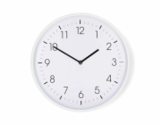 Nedis CLWA1226WT - Nástěnné hodiny | Průměr: 300 mm | Plast | Tichý pohyb | Bílá