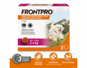 FRONTPRO Tablety proti blechám a klíšťatům pro psa (2-4 kg) - 3x 11,3mg