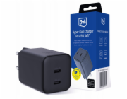 3MK Nabíječka 3mk Hyper Charger PD 45W GaN AVS QC4+ PPS AFC FCP DCP 2C černá