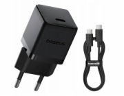 Baseus Nabíječka Fast Palm Wall Charger 30W USB-C QC3.0 PD3.0 s 1m kabelem USB-C černá P10111605113-01 (6932172677398)
