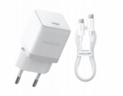 Baseus Nabíječka Fast Palm Wall Charger 30W USB-C QC3.0 PD3.0 s 1m kabelem USB-C bílá P10111605213-01 (6932172677404)