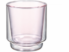 Hario - Dvoustěnná sklenice na matchu 370ml - růžová